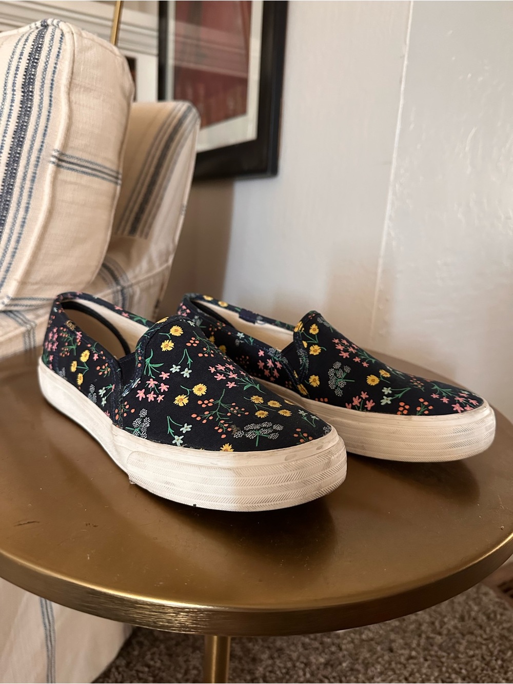 Rifle for Keds Navy Slip-On Floral Canvas Sneakers